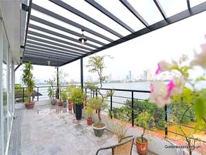  Large terrace Westlake view 4 beds apartment for rent in Tay Ho