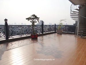 Stunning Westlake view penthouse on Xuan Dieu, large terrace