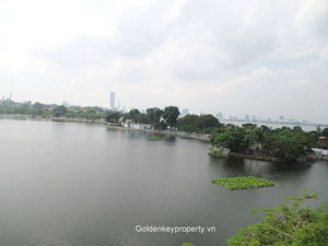 Lake view 2 bedrooms apartment for rent in Truc Bach, Hanoi