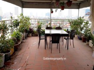 Rental 1 bed apartment, large terrace in Doi Can, Ba Dinh Hanoi