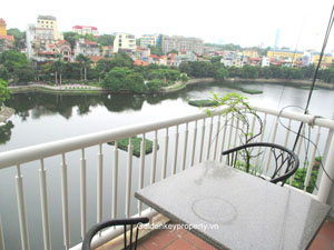 Truc Bach lake view, 3 bedroom apartment for rent with furnished