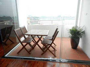 Lake view, 3 bedroom with furnished, Penthouse in Truc Bach