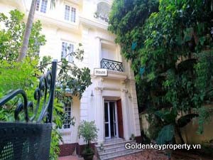 French colonial style house with garden for rent in Tay Ho