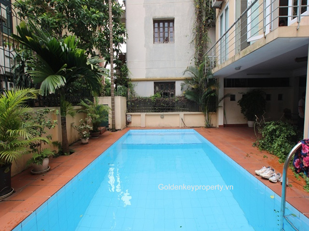 Tay Ho morden House for rent, outdoor swimming pool, large playground